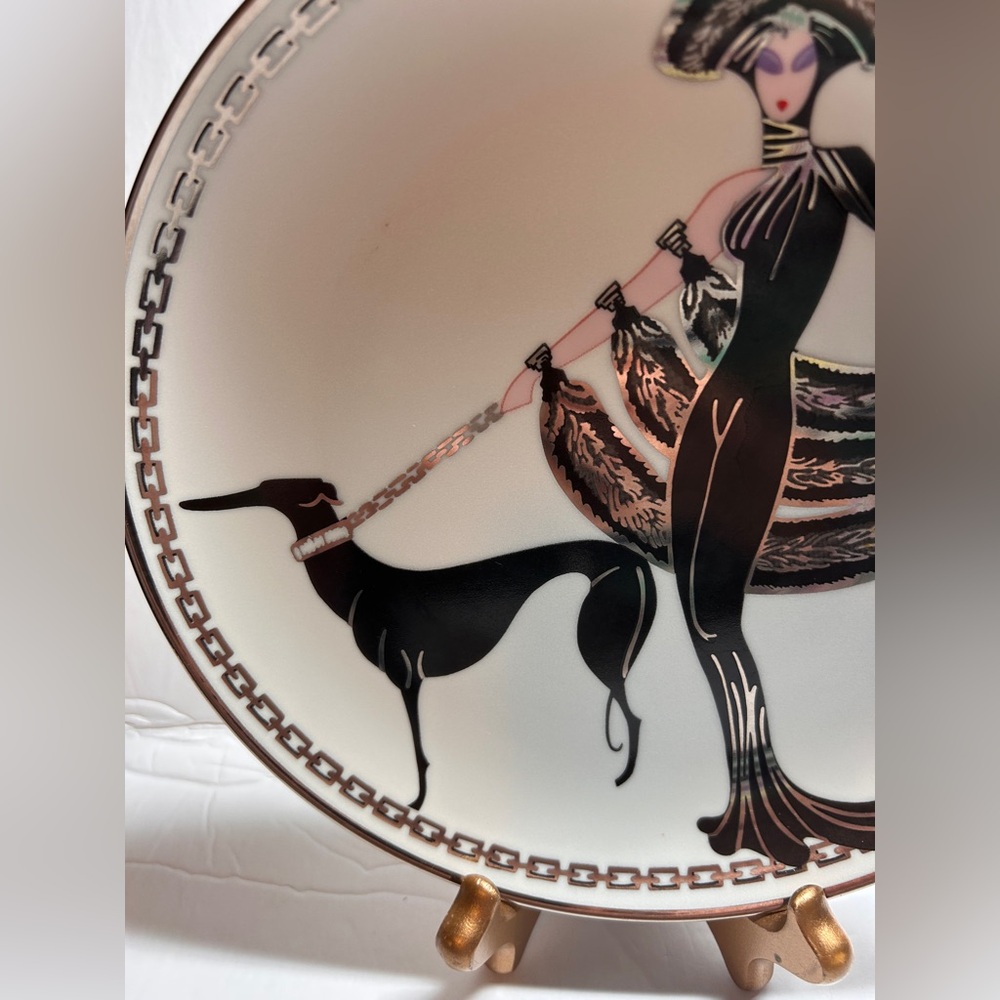 House of ERTE SYMPHONY IN BLACK Display D-8 1/8" Plate #F8673 Limited Edition - Picture 7 of 15